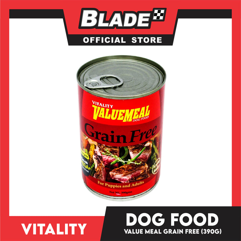 Vitality ValueMeal Canned Dog Food Grain Free For Puppies And Adults 390g Dog Food, Dog Wet Food