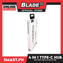 Havit Adaptor 4 In 1 Hub Type-C Cable HB41 (Silver) Multi Splitter Adapter, 480Mbps Transfer Speed, 5Gbps Transfer Rate