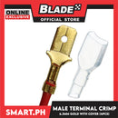 4pcs Male Terminal Crimp Gold Plated With Cover 6.3mm Non-insulated Crimp Terminals Cable Lug Wire Connectors