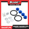 Fender Washer Kits, Bumper Protector JDM With Flat Head (Blue) Universal Fit, Quick Release Fastener CNC Billet Aluminum Washer Kit For Car Bumpers Trunk Fender Hatch Lid