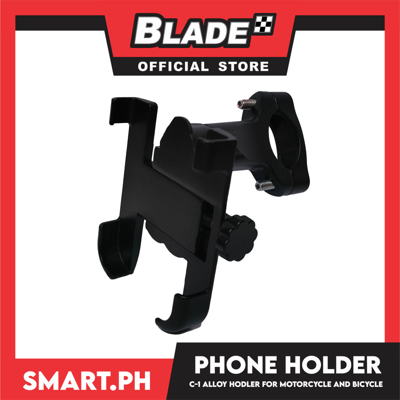 Phone Mount Holder Universal (C1 - Black) For Bicycle And Motorcycle Phone Holder, Adjustable Phone Mount for Electric, Mountain, Scooter, and Bikes