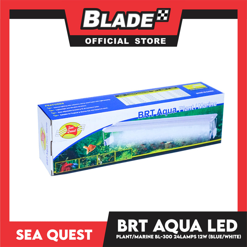 Aqua Sea Quest Product BRT Aqua Plant Marine (Blue/White) BL-300 30cm Lamp Size, 30-40cm Aquarium Size, Lamp Bead 24, 12W Power (5 Gallon)