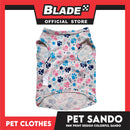 Pet Sando Paw Print Colorful Sando Pet Clothes (Small) Perfect Fit For Dogs And Cats DG-100S