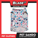 Pet Sando Paw Print Colorful Sando Pet Clothes (Large) Perfect Fit For Dogs And Cats DG-100L