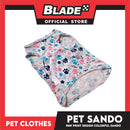 Pet Sando Paw Print Colorful Sando Pet Clothes (Large) Perfect Fit For Dogs And Cats DG-100L
