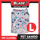 Pet Sando Paw Print Colorful Sando Pet Clothes (Large) Perfect Fit For Dogs And Cats DG-100L