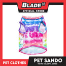 Pet Sando Tie-Dye Colorful Sando Pet Clothes (Small) Perfect Fit For Dogs And Cats DG-CTN99S