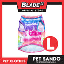 Pet Sando Tie-Dye Colorful Sando Pet Clothes (Large) Perfect Fit For Dogs And Cats DG-CTN99L