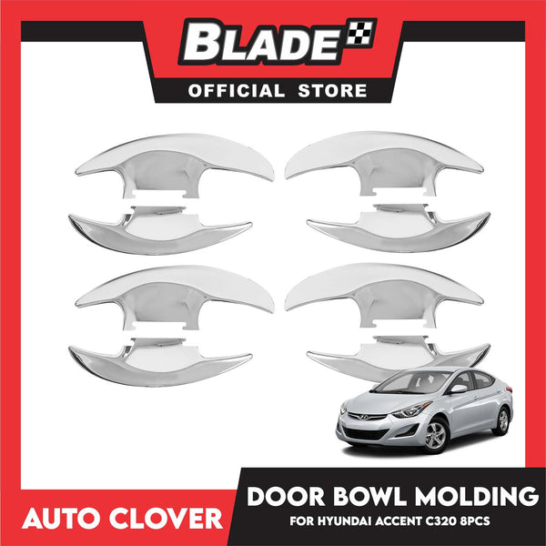 Auto Clover Door Bowl Molding 8pcs Set C320 For Hyundai Accent 5DR 2011 - 2016 Car Exterior Accessories