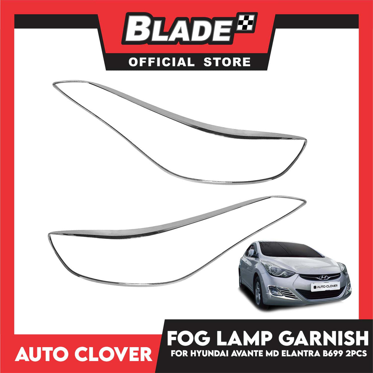 Auto Clover Head Lamp Garnish 2pcs Set B699 For Hyundai Avante MD. Elantra 2010 - 2012 Car Exterior Accessories
