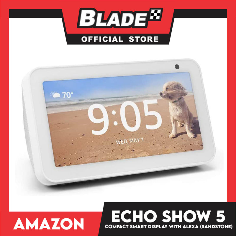 Amazon Echo Show 5 Compact Echo With 5.5' Screen, Smart Display With Alexa (Sandstone)