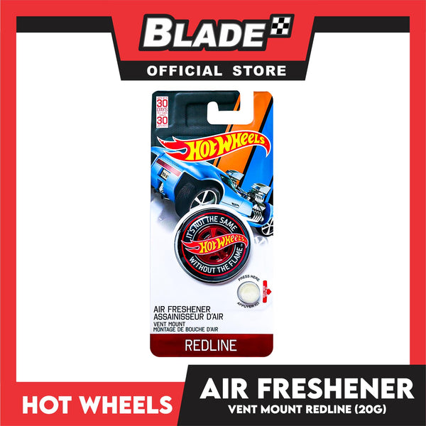 Hot Wheels 3D Air Freshener Vent Mount 20g AF532326 (Red Line) Car Freshener, Clip Onto Air Vent
