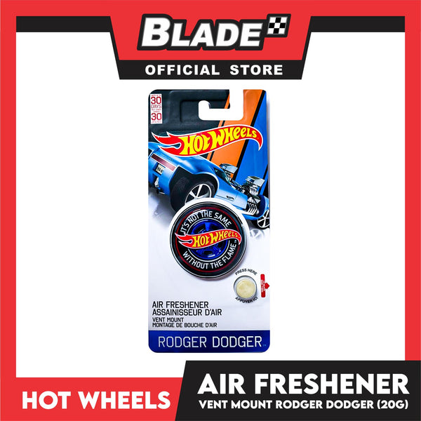 Hot Wheels 3D Air Freshener Vent Mount 20g AF532330 (Rodger Dodger) Car Freshener, Clip Onto Air Vent