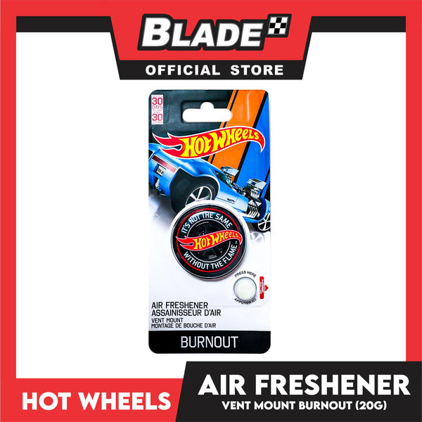 Hot Wheels 3D Air Freshener Vent Mount 20g AF532327 (Burnout) Car Freshener, Clip Onto Air Vent