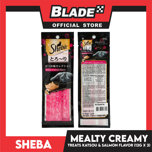 12pcs Sheba Melty Katsou and Salmon Creamy Cat Treat 24g Premium Cat Snack Food