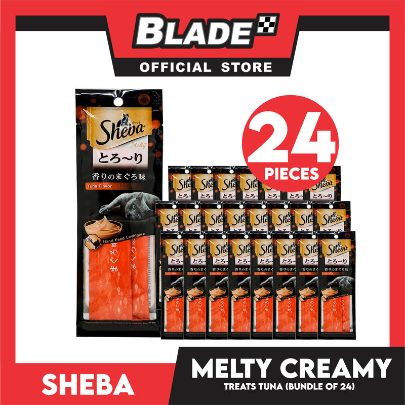 24pcs Sheba Melty Tuna Creamy Cat Treat 24g Premium Cat Snack Food