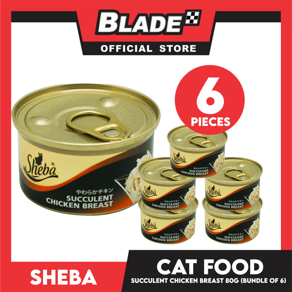 6pcs Sheba Succulent Chicken Breast 85g Grain-Free Cat Wet Food