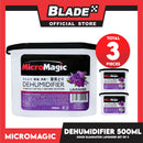 3pcs Micromagic Dehumidifier 500ml (Lavender) Eliminates Musty Odor, Suitable For Your Car And Closets