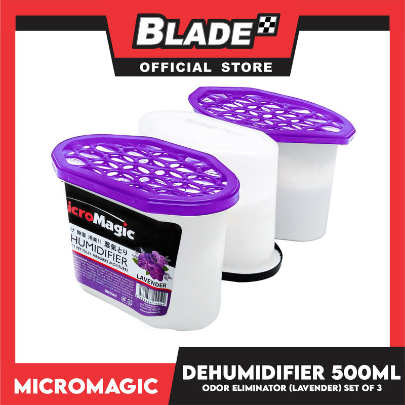 15pcs Micromagic Dehumidifier 500ml (Lavender) Eliminates Musty Odor, Suitable For Your Car And Closets (Bundle Of 5)