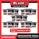 15pcs Micromagic Dehumidifier 500ml (Charcoal) Eliminates Musty Odor, Suitable For Your Car And Closets (Bundle Of 5)