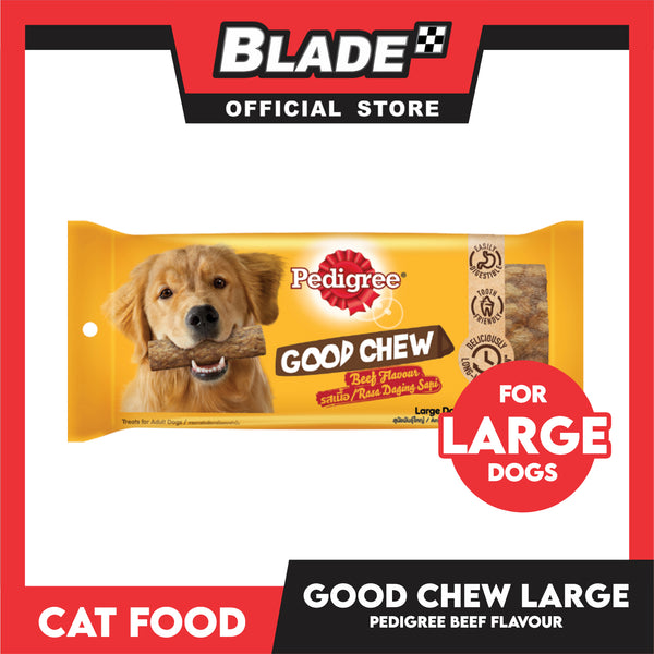 Pedigree Good Chew For Large Dogs 25kg (Beef Flavor) Easily Digestible, Tooth Friendly, Deliciously Long Lasting Chew, Rawhide Free, Dog Chews, Dental Treats