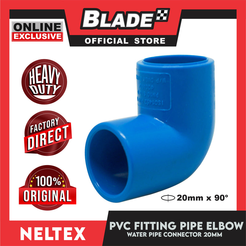 Buy 10 Get 1 Free! Neltex PVC Water Fitting Pipe Elbow 20mm (1/2inch) x 90degree Connector Two Pipes