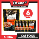 6pcs Sheba Tuna and Salmon Flavor 70g Fine Food for Cats