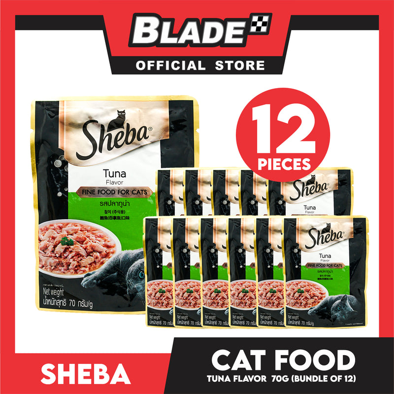 12pcs Sheba Tuna Flavor 70g Fine Food for Cats