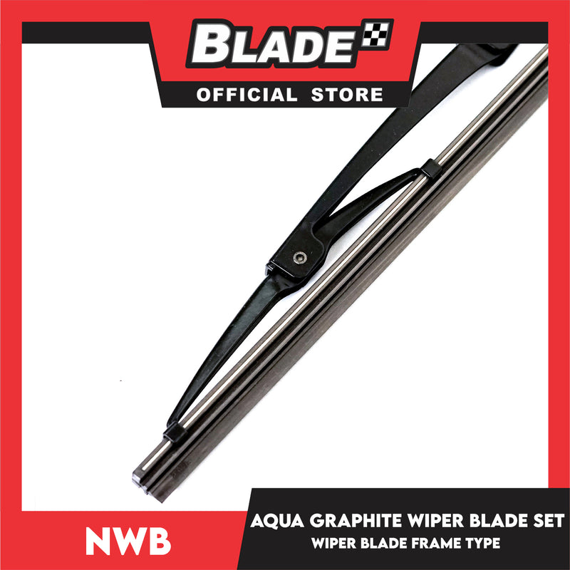 NWB Aqua Graphite Wiper Blade Set, Blade Frame Type 35-022L 22' ' And 35-016L 16' ' Set of 2pcs Car Wiper For Chevrolet, Honda, Hyundai, Isuzu, Kia, Nissan, Subaru, Toyota