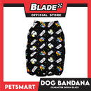 Pet Sando With Character Design, Black Color DG-CTN106S (Small) Perfect Fit For Dogs And Cats, Breathable Clothes, Soft Lightweight Pet Clothing