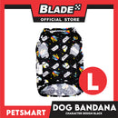 Pet Sando With Character Design, Black Color DG-CTN106L (Large) Perfect Fit For Dogs And Cats, Breathable Clothes, Soft Lightweight Cool Pet Clothing