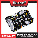Pet Sando With Character Design, Black Color DG-CTN106L (Large) Perfect Fit For Dogs And Cats, Breathable Clothes, Soft Lightweight Cool Pet Clothing