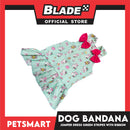 Pet Dress With Character Design, Green Stripes With Pink Ribbon (Small) Perfect Fit For Dogs And Cats, Breathable Dress, Soft Lightweight Pet Clothing