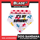 Pet Bandana Collar Scarf Reversible Its's My Birthday! Designs DB-CTN28L (Large) Perfect Fit For Dogs And Cats, Breathable, Soft Lightweight Pet Bandana