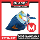 Pet Bandana Collar Scarf Reversible With Characters And Rockets Designs, Blue Color DB-CTN23M (Medium)