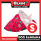 Pet Bandana Collar Scarf Reversible Christmas And Polka Dots Designs, Red And White Colors DB-CTN24S (Small) Perfect Fit For Dogs And Cats, Breathable, Soft Lightweight Pet Bandana
