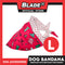 Pet Bandana Collar Scarf Reversible Christmas And Polka Dots Designs, Red And White Colors DB-CTN24L (Large) Perfect Fit For Dogs And Cats, Breathable, Soft Lightweight Pet Bandana