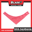 Pet Bandana Collar Scarf Reversible Tangerine With Pink Floral Collar Designs DB-CTN27L (Large) Perfect Fit For Dogs And Cats, Breathable, Soft Lightweight Pet Bandana