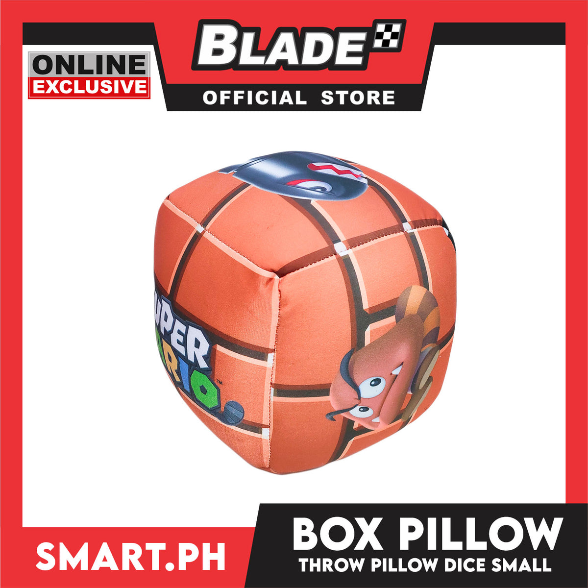 Gifts Small Dice Throw Pillow With Character Design