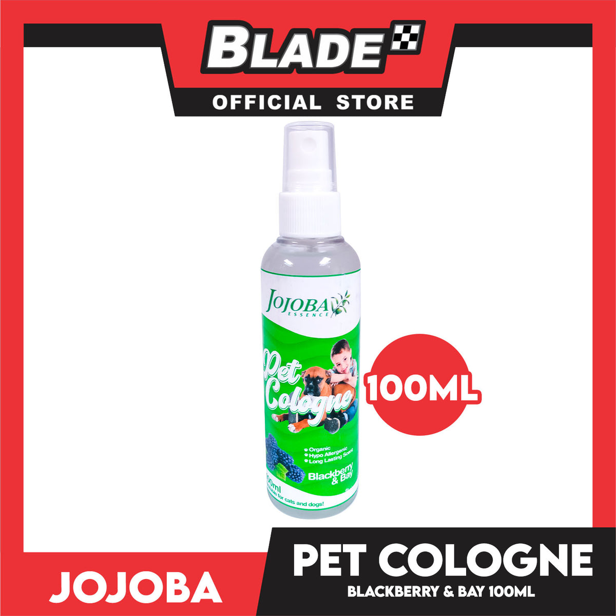Jojoba Essence Pet Cologne Spray 100ml (Blackberry And Bay Scent)