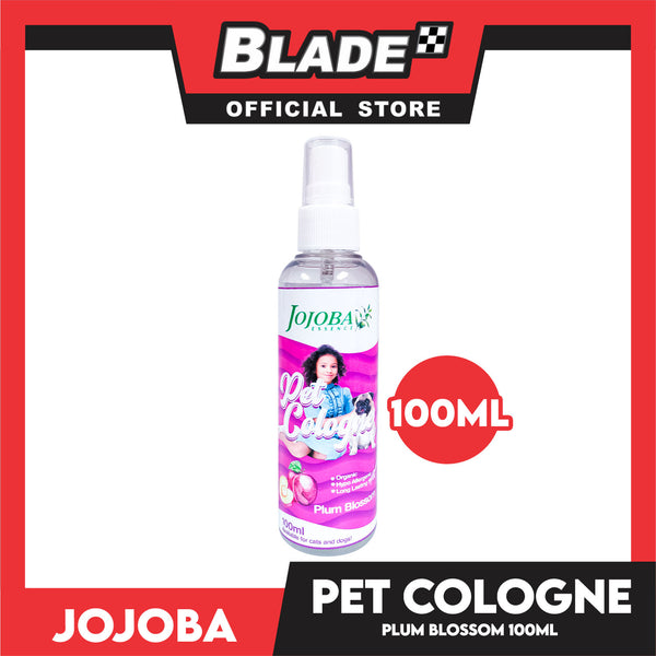 Jojoba Essence Pet Cologne Spray 100ml (Plum Blossom Scent) Organic, Hypo Allergenic, Long Lasting Scent, Pet Cologne For Cats And Dogs