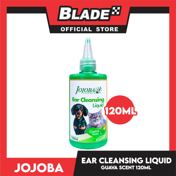 Jojoba Essence Ear Cleansing Liquid 120ml (Guava Scent) Anti-Fungal, Anti-Parasite, Anti-Bacterial For Dogs And Cats