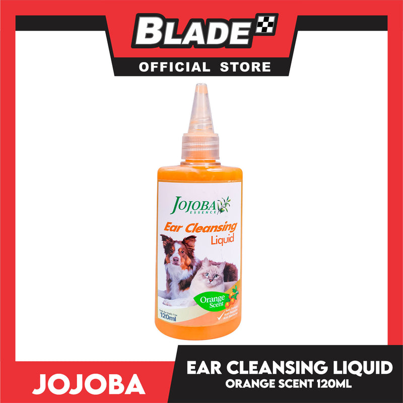 Jojoba Essence Ear Cleansing Liquid 120ml (Orange Scent) Anti-Fungal, Anti-Parasite, Anti-Bacterial For Dogs And Cats