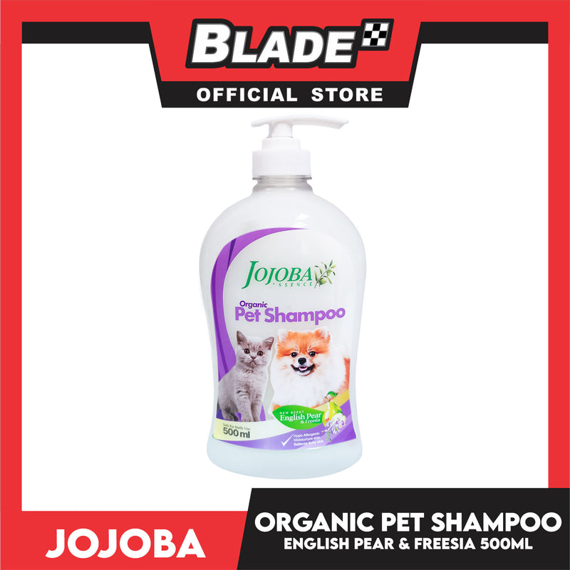 Jojoba Essence Organic Pet Shampoo 500ml (English Pear And Freesia) Safe For Daily Use For Your Cats And Dogs