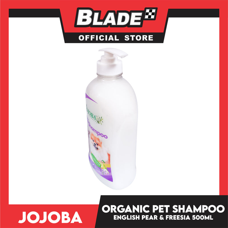 Jojoba Essence Organic Pet Shampoo 500ml (English Pear And Freesia) Safe For Daily Use For Your Cats And Dogs
