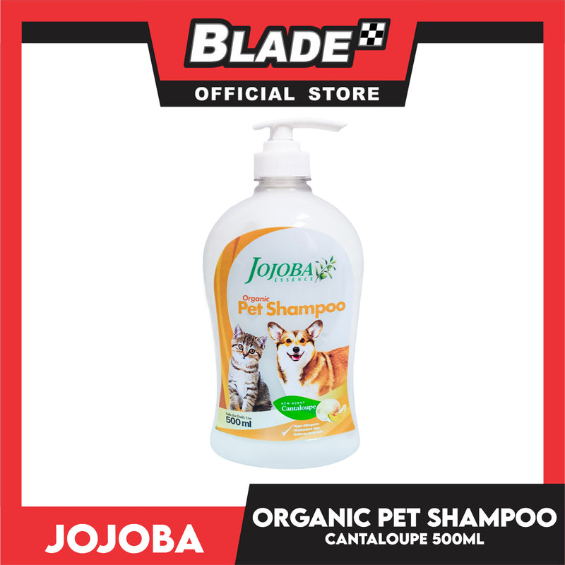 Jojoba Essence Organic Pet Shampoo 500ml (Cantaloupe) Safe For Daily Use For Your Cats And Dogs