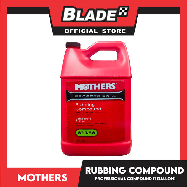 Mothers Professional Rubbing Compound 1 Gallon (81138) Quickly Removes 1,500 Grade And Finer Sand Scratches From All Types
