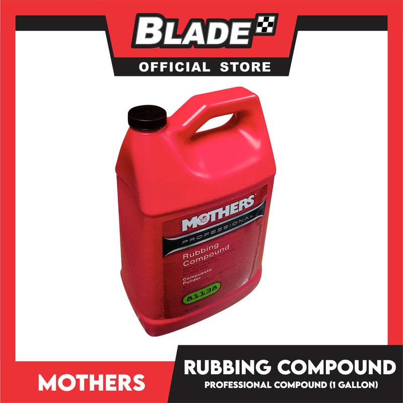 Mothers Professional Rubbing Compound 1 Gallon (81138) Quickly Removes 1,500 Grade And Finer Sand Scratches From All Types