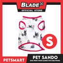 Dog Sando With Dog Print Design, White Red Color DG-CTN112S (Small)