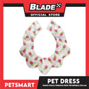 Pet Necktie Bandana Collar Scarf Peach Polka Dots Pineapple Design DB-CTN30M (Medium) Perfect Fit For Dogs And Cats, Breathable, Soft Lightweight Pet Bandana Collar Scarf